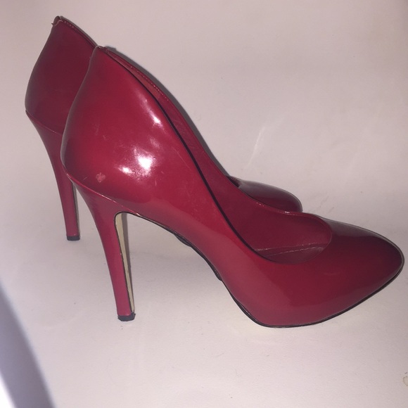 BCBGeneration 👠 Patent Heels Burgundy Glossy Red - Picture 3 of 4